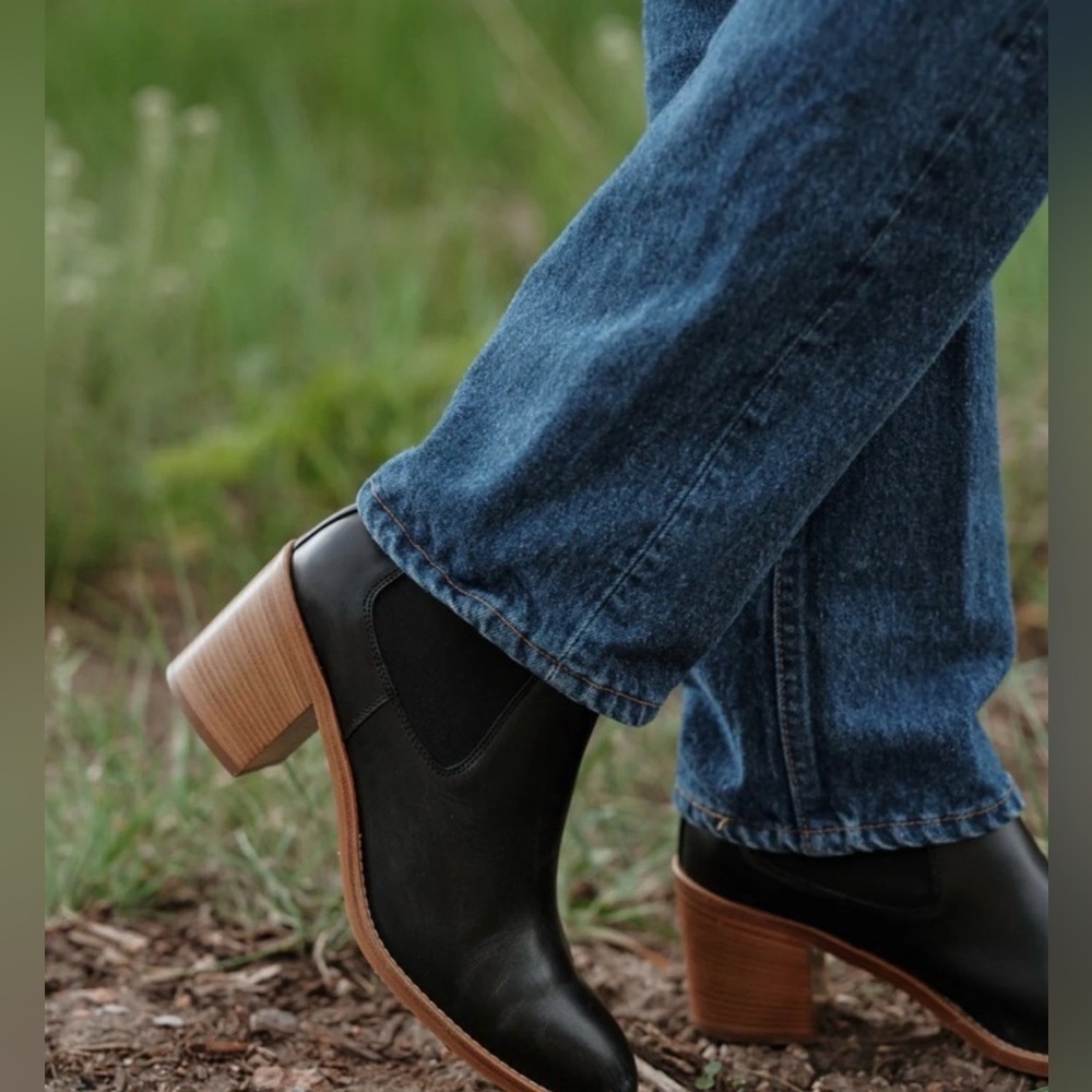 Jenni Kayne Frankie Leather Black Boots - Picture 2 of 7